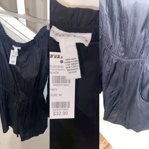 BLACK ROMPER W POCKETS